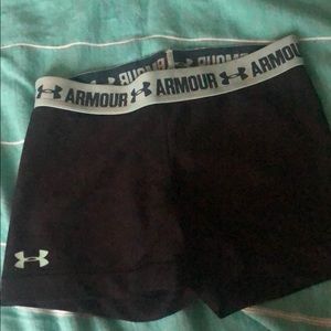 Under Armor Heat Gear Compression Shorts - Teal